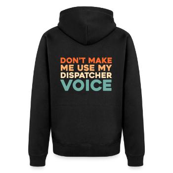 Emergency Call Control Center Operations Center - Unisex Premium Organic Zip Hoodie - black - Back - Nico (187cm)