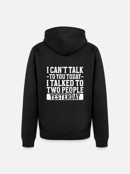 Fun Introvert Gifts - Unisex Premium Organic Zip Hoodie - black