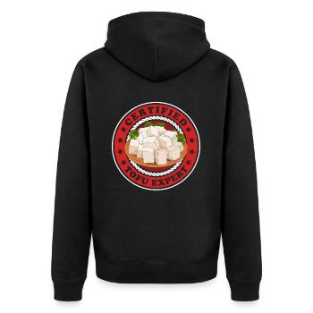 Tofu Vegan Bean Cheese Bean Curd Gift - Veste à capuche bio Premium Unisexe - noir - Dos - Nico (187cm)