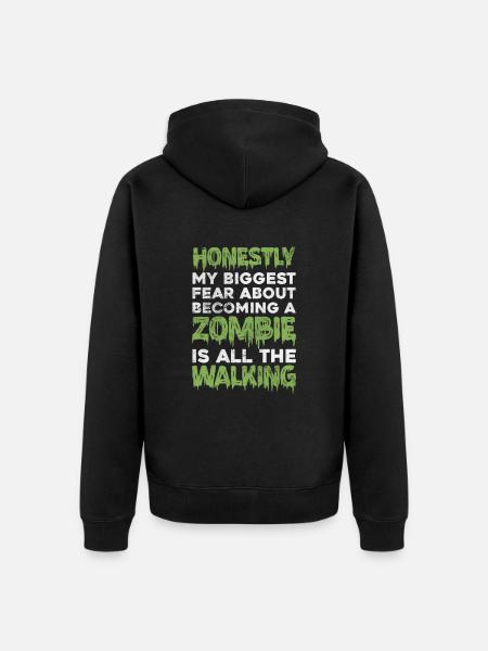 Zombie - Unisex Premium Bio Zip Hoodie - Schwarz