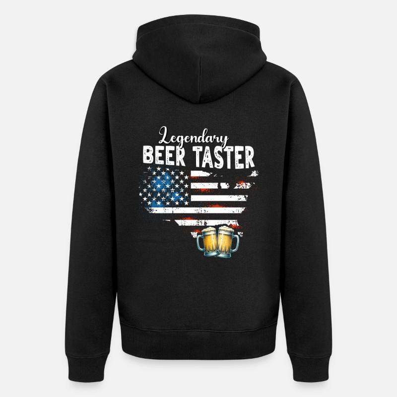 Testeur de bière - Veste à capuche bio Premium Unisexe - noir