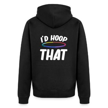 I would love these funny hoop jugglers who - Unisex Premium Organic Zip Hoodie - black - Back - Nico (187cm)