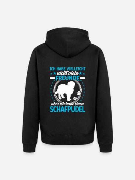 Sheep Poodle è il mio amico barboncino da pastore - Felpa con cappuccio ecologica premium unisex - nero