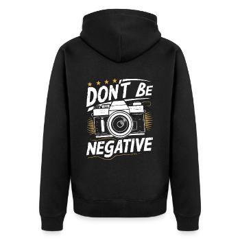 Photographe Ne soyez pas un photographe négatif - Veste à capuche bio Premium Unisexe - noir - Dos - Nico (187cm)