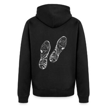 Conception de course pour les coureurs au marathon - Veste à capuche bio Premium Unisexe - noir - Dos - Nico (187cm)