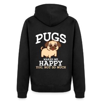Embrace your love of boobs with this - Unisex Premium Organic Zip Hoodie - black - Back - Nico (187cm)