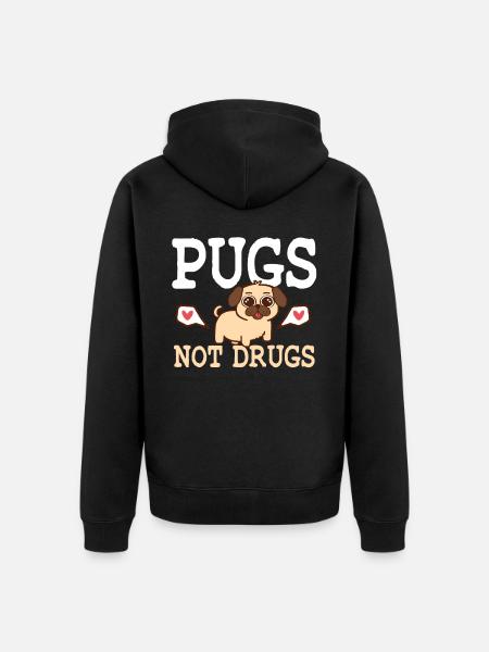 Abbraccia il tuo amore per le tette con questo - Felpa con cappuccio ecologica premium unisex - nero