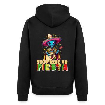Drôle de fête Fiesta Alien Vacances mexicaines - Veste à capuche bio Premium Unisexe - noir - Dos - Nico (187cm)