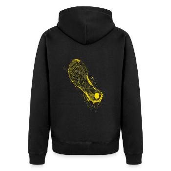 Conception de course pour les coureurs au marathon - Veste à capuche bio Premium Unisexe - noir - Dos - Nico (187cm)
