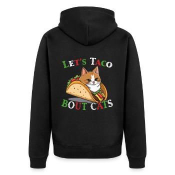 Taco Cats Saying Cinco De Mayo Mexican - Unisex Premium Organic Zip Hoodie - black - Back - Nico (187cm)