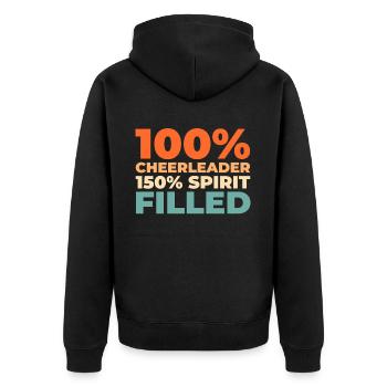 Cheerleader Cheerleading - Unisex Premium Organic Zip Hoodie - black - Back - Nico (187cm)