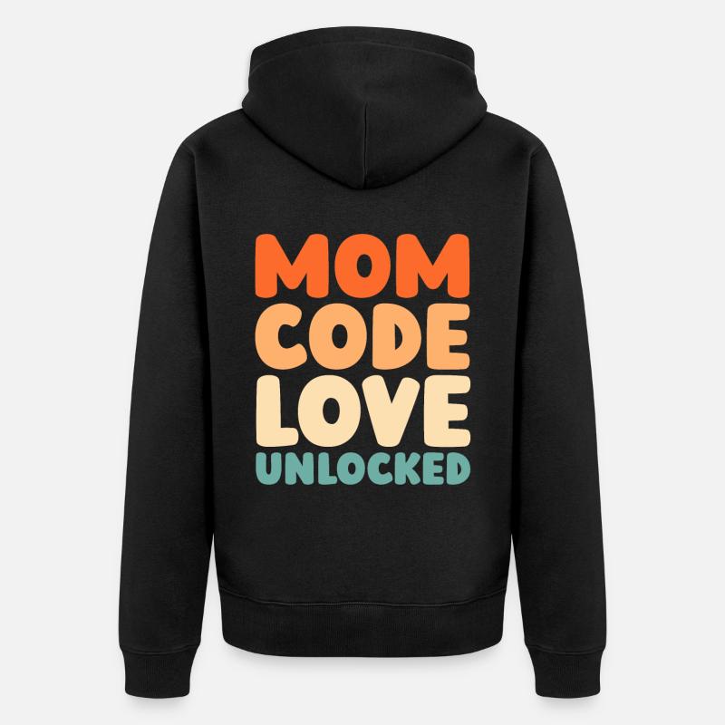 Mama Mutter - Unisex Premium Bio Zip Hoodie - Schwarz