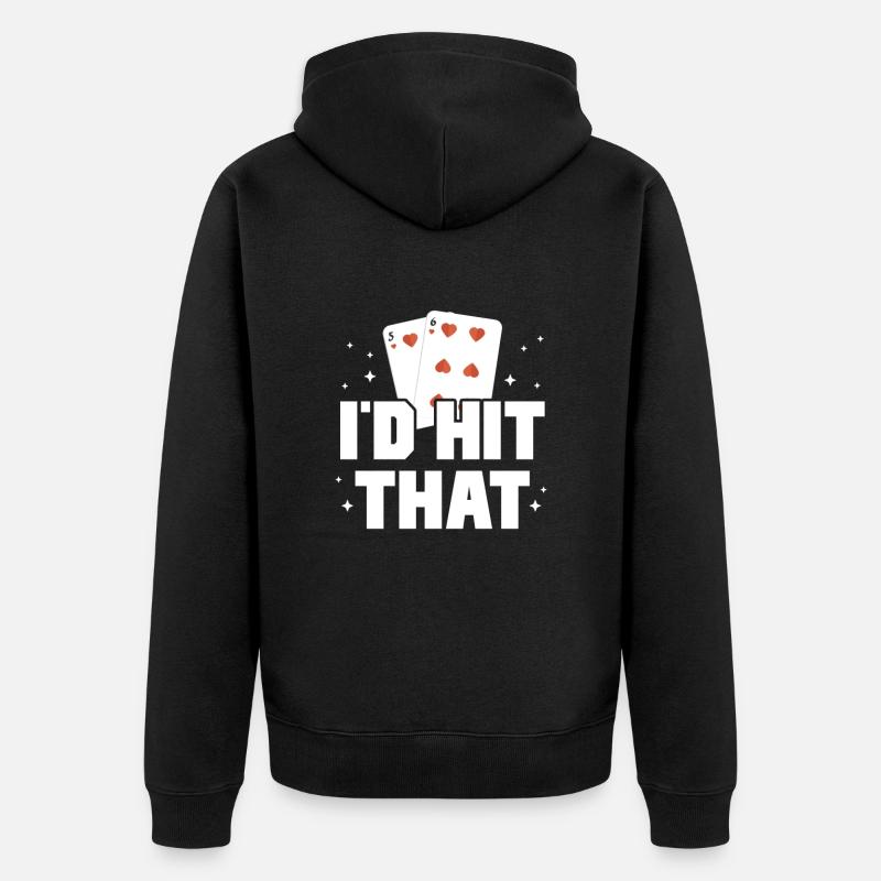 Black Jack - Unisex Premium Bio Zip Hoodie - Schwarz