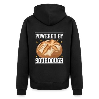 Sourdough Bread Sourdough Breads Baking Gift - Unisex Premium Organic Zip Hoodie - black - Back - Nico (187cm)