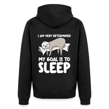 Sommeil paresseux paresseux lent - Veste à capuche bio Premium Unisexe - noir - Dos - Nico (187cm)