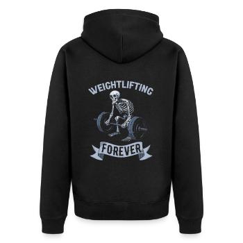 Haltérophilie Haltérophilie - Veste à capuche bio Premium Unisexe - noir - Dos - Nico (187cm)