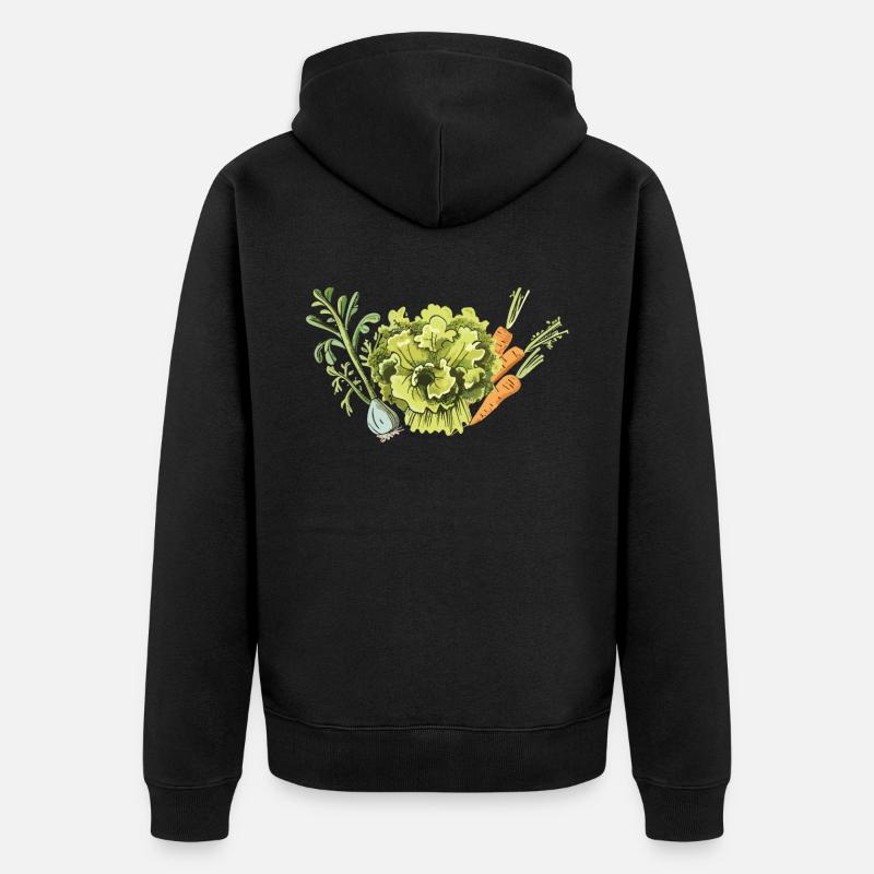 Compost alimentaire en permaculture - Veste à capuche bio Premium Unisexe - noir