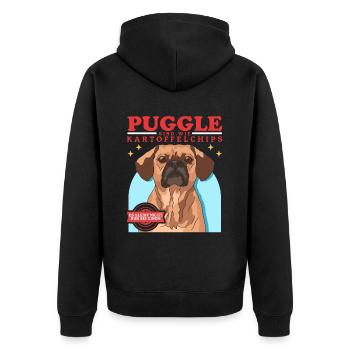 Puggles Are Like Dog Owners Gift - Unisex Premium Organic Zip Hoodie - black - Back - Nico (187cm)