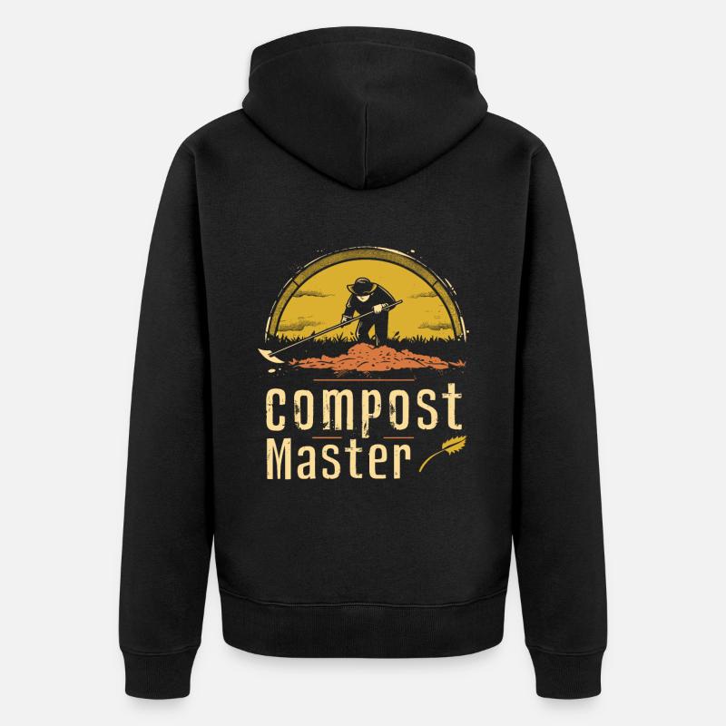 Compost alimentaire en permaculture - Veste à capuche bio Premium Unisexe - noir