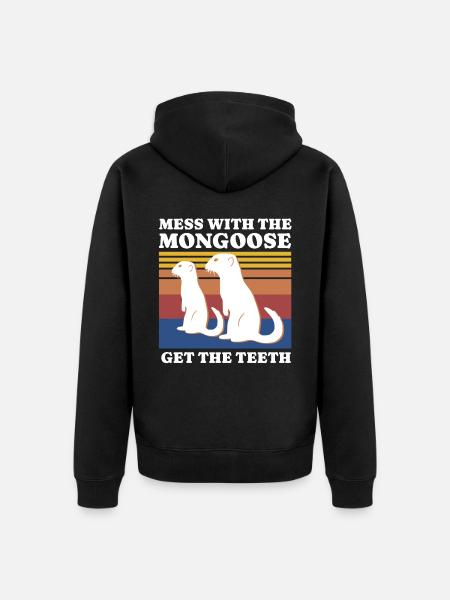 Mongoose Saying - Unisex Premium Organic Zip Hoodie - black