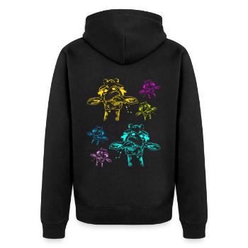 Giraffe Giraffen Safari Kind Kinder - Unisex Premium Bio Zip Hoodie - Schwarz - Hinten - Nico (187cm)