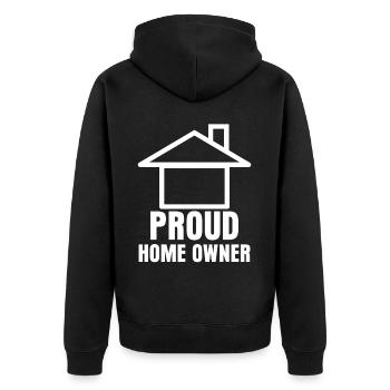 Construction de maison Pendaison de crémaillère - Veste à capuche bio Premium Unisexe - noir - Dos - Nico (187cm)