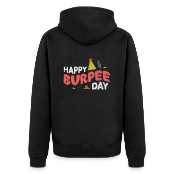 Burpees - Veste à capuche bio Premium Unisexe - noir - Dos - Nico (187cm)