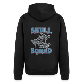 Fallschirmspringer Fallschirmspringen - Unisex Premium Bio Zip Hoodie - Schwarz - Hinten - Nico (187cm)