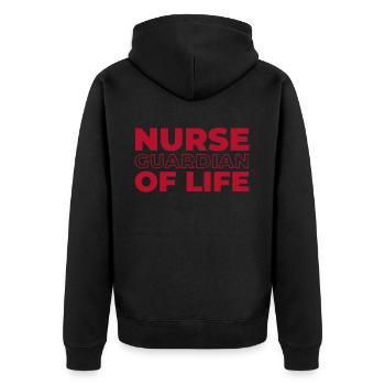 Infirmier - Veste à capuche bio Premium Unisexe - noir - Dos - Nico (187cm)