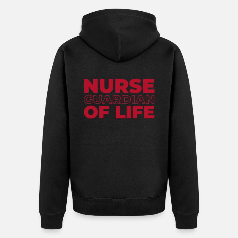 Krankenschwester - Unisex Premium Bio Zip Hoodie - Schwarz