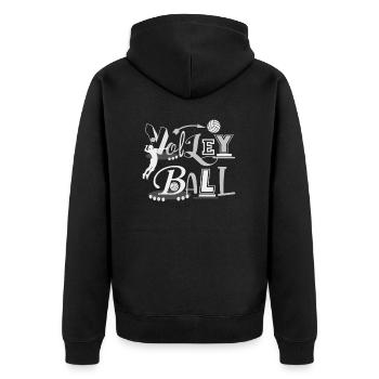 Ballon de volley-ball Joueurs de volley-ball Volleyball sportif Volley-ball - Veste à capuche bio Premium Unisexe - noir - Dos - Nico (187cm)