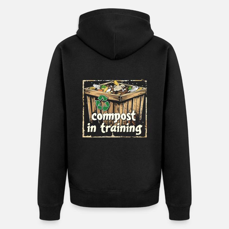 Compost alimentaire en permaculture - Veste à capuche bio Premium Unisexe - noir