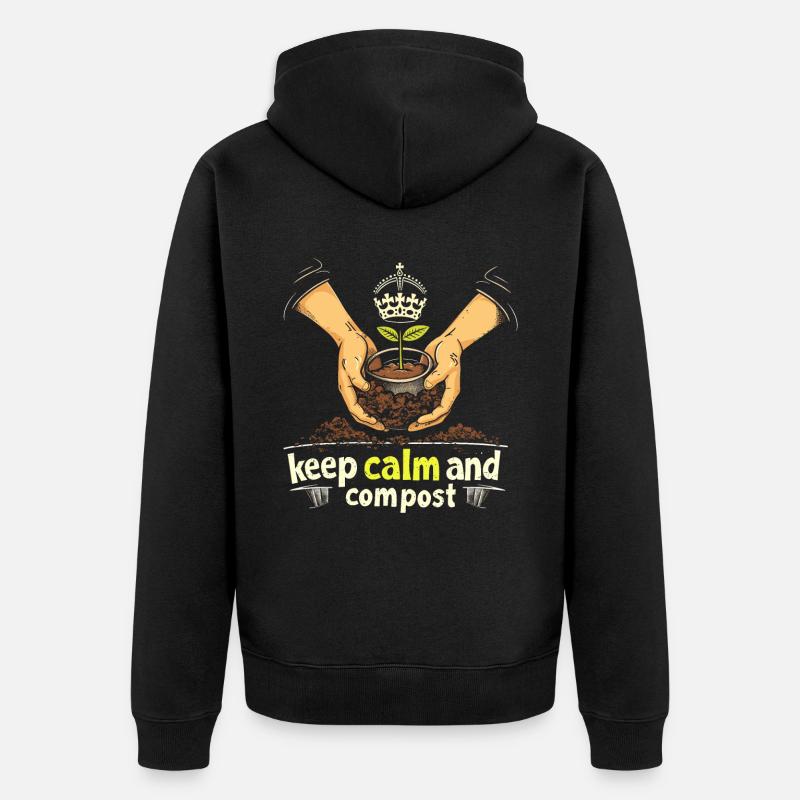 Permaculture Compost alimentaire - Veste à capuche bio Premium Unisexe - noir