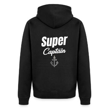 Super Captain Funny Ship Captain Cruise - Veste à capuche bio Premium Unisexe - noir - Dos - Nico (187cm)