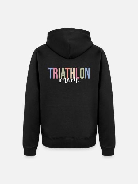 Triathlete Swimming Cycling Running - Unisex Premium Organic Zip Hoodie - black