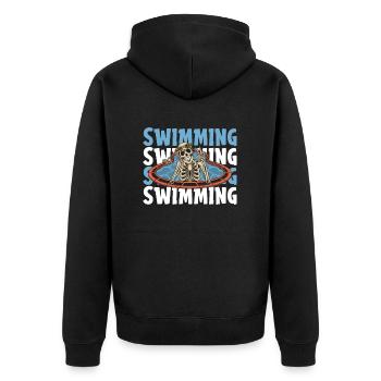 Nageurs nageurs - Veste à capuche bio Premium Unisexe - noir - Dos - Nico (187cm)