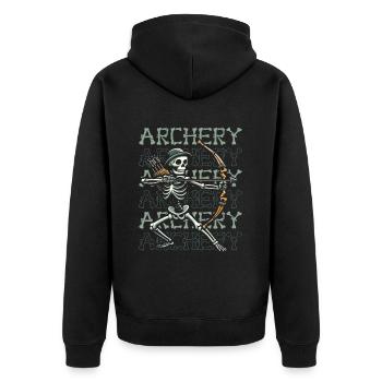 Tir à l’arc Tir à l’arc Archer de tir à l’arc - Veste à capuche bio Premium Unisexe - noir - Dos - Nico (187cm)