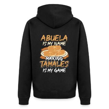 Cuisine mexicaine Tamale - Veste à capuche bio Premium Unisexe - noir - Dos - Nico (187cm)