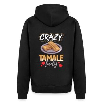Mexican Food Tamale - Unisex Premium Organic Zip Hoodie - black - Back - Nico (187cm)