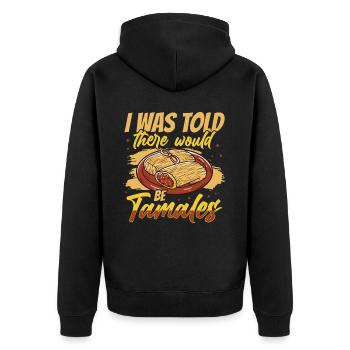 Cuisine mexicaine Tamale - Veste à capuche bio Premium Unisexe - noir - Dos - Nico (187cm)