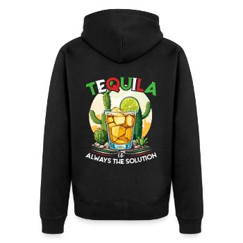 Drôle de tequila Design Cinco De Mayo Iconique - Veste à capuche bio Premium Unisexe - noir - Dos - Nico (187cm)