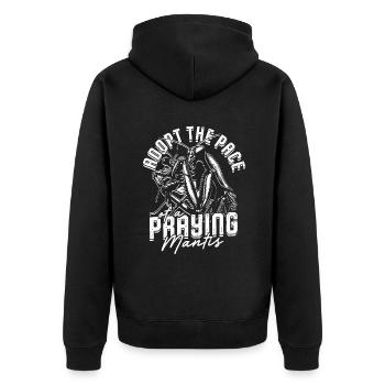 Mante religieuse Mante Mante Mante Mante Mante - Veste à capuche bio Premium Unisexe - noir - Dos - Nico (187cm)