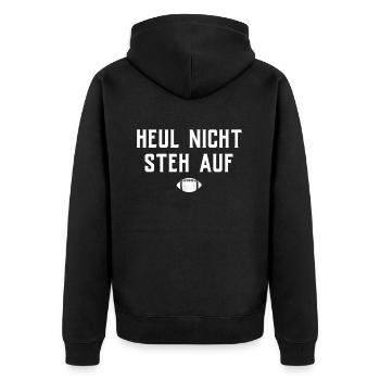 American Football Gift Kids Football Player - Unisex Premium Organic Zip Hoodie - black - Back - Nico (187cm)