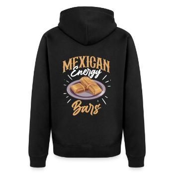 Cuisine mexicaine Tamale - Veste à capuche bio Premium Unisexe - noir - Dos - Nico (187cm)