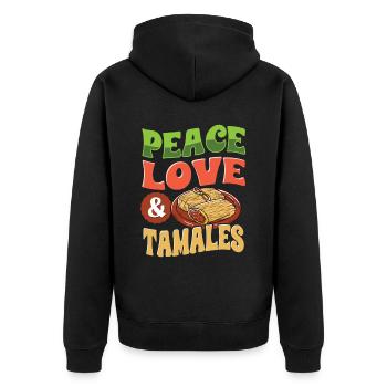 Cuisine mexicaine Tamale - Veste à capuche bio Premium Unisexe - noir - Dos - Nico (187cm)