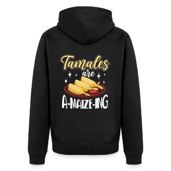 Cuisine mexicaine Tamale - Veste à capuche bio Premium Unisexe - noir - Dos - Nico (187cm)