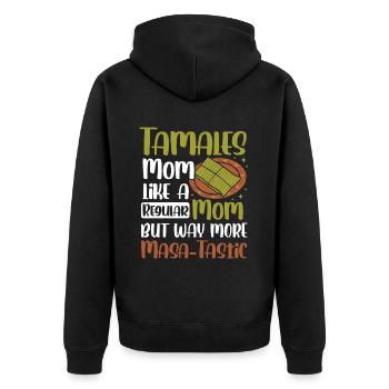 Cuisine mexicaine Tamale - Veste à capuche bio Premium Unisexe - noir - Dos - Nico (187cm)