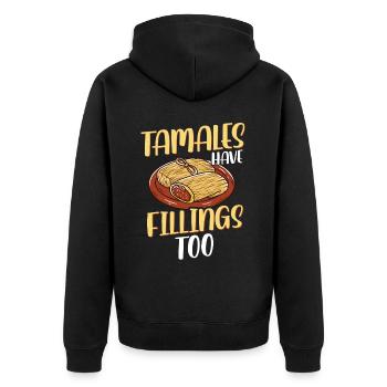 Cuisine mexicaine Tamale - Veste à capuche bio Premium Unisexe - noir - Dos - Nico (187cm)