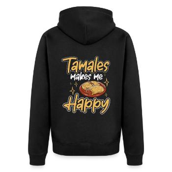 Cuisine mexicaine Tamale - Veste à capuche bio Premium Unisexe - noir - Dos - Nico (187cm)