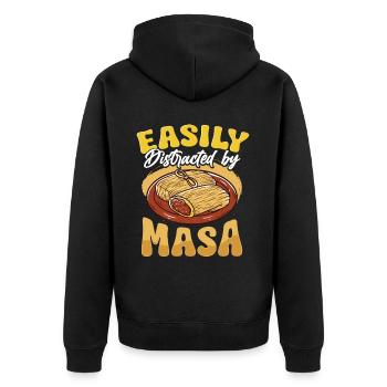 Cuisine mexicaine Tamale - Veste à capuche bio Premium Unisexe - noir - Dos - Nico (187cm)